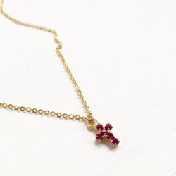 COLLANA CON CROCE DI STRASS COLLANA CON CROCE DI STRASS