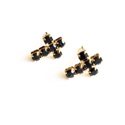 ORECCHINI LOBO CROCE IN STRASS