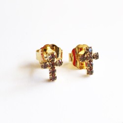 ORECCHINI LOBO CROCE IN STRASS