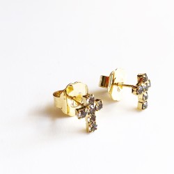 ORECCHINI LOBO CROCE IN STRASS