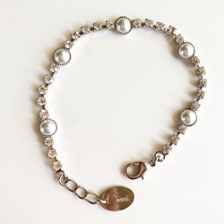BRACCIALE TENNIS ALTERNATO CON PERLE BRACCIALE TENNIS ALTERNATO CON PERLE