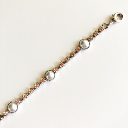 BRACCIALE TENNIS ALTERNATO CON PERLE