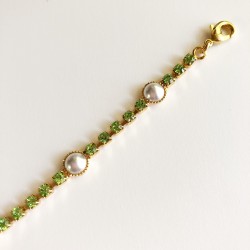 BRACCIALE TENNIS ALTERNATO CON PERLE BRACCIALE TENNIS ALTERNATO CON PERLE