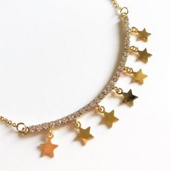 COLLANA SEMI RIGIDA CON STELLE PENDENTI