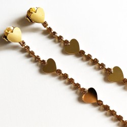 ORECCHINI TENNIS CON CUORE LUNGHI