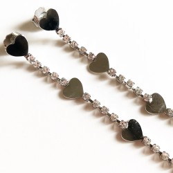 ORECCHINI TENNIS CON CUORE LUNGHI