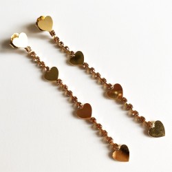 ORECCHINI TENNIS CON CUORE LUNGHI