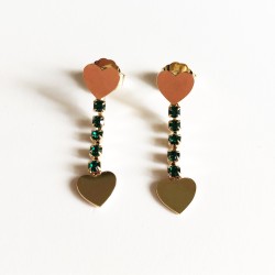 ORECCHINI TENNIS CON CUORE CORTI
