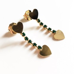ORECCHINI TENNIS CON CUORE CORTI