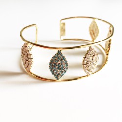 BRACCIALE DOPPIO FILO CON FOGLIE
