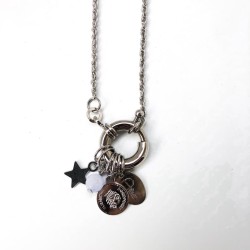 COLLANA CON MOSCHETTONE TONDO COLLANA CON MOSCHETTONE TONDO