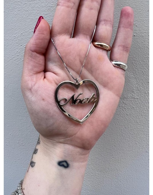 COLLANA CUORE GRANDE CON NOME COLLANA CUORE GRANDE CON NOME