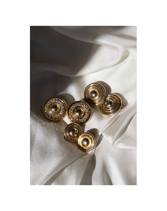 ORECCHINI SCUDO CON FILO DI STRASS ORECCHINI SCUDO CON FILO DI STRASS
