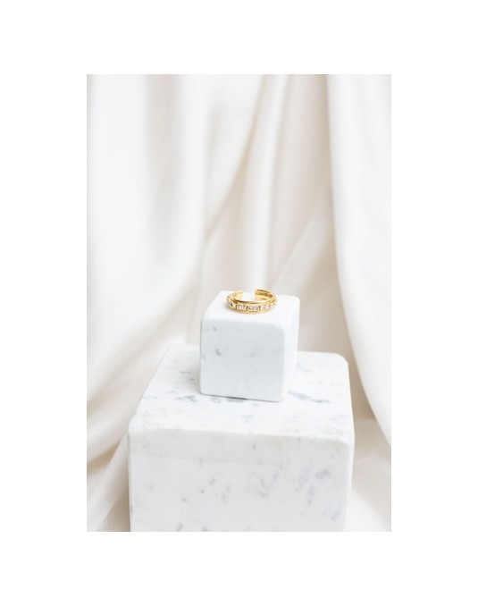 ANELLO FILO DI OTTONE E FILO DI STRASS