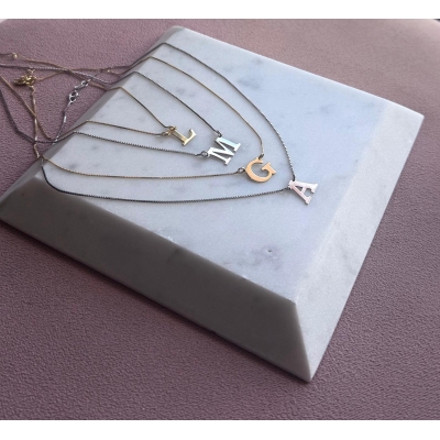 COLLANA CON LETTERA IN ARGENTO925