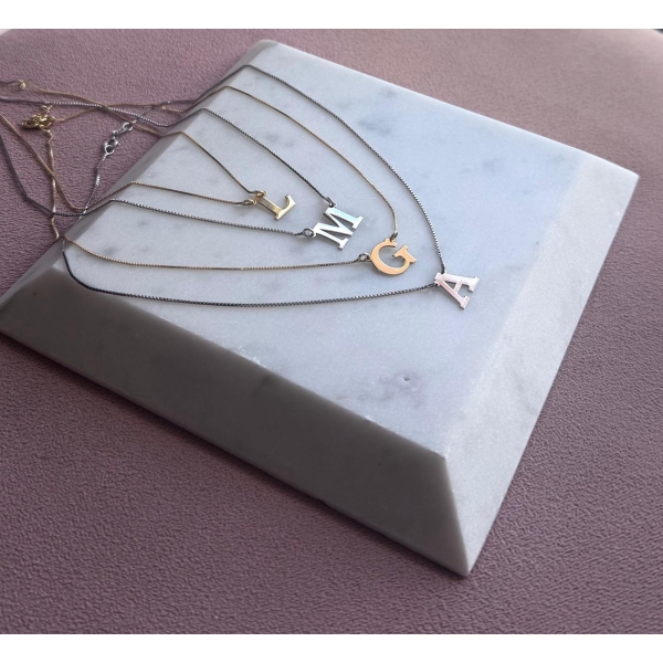 COLLANA CON LETTERA IN ARGENTO925