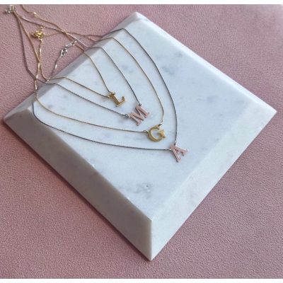 COLLANA CON LETTERA IN ARGENTO925