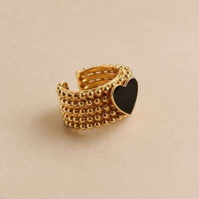 ANELLO NEREA CON CUORE