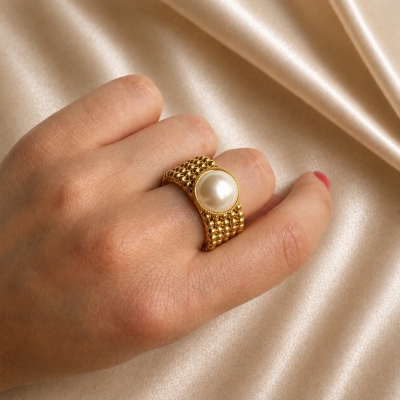 ANELLO NEREA CON PERLA