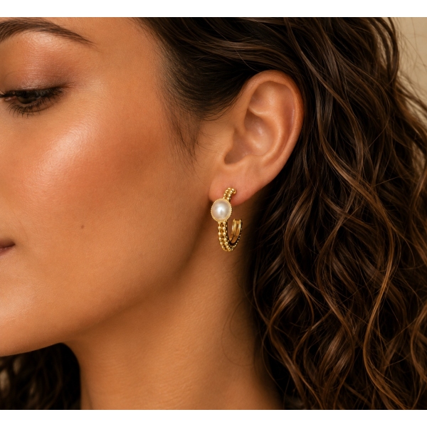 ORECCHINI NEREA CON PERLA