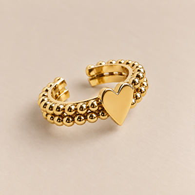 ANELLO SOTTILE NEREA CON CUORE
