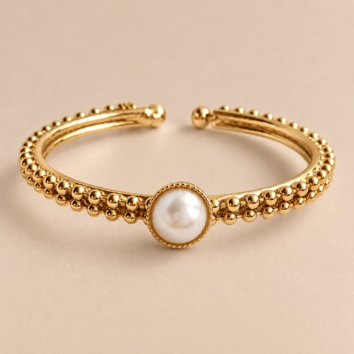 BRACCIALE NEREA CON PERLA