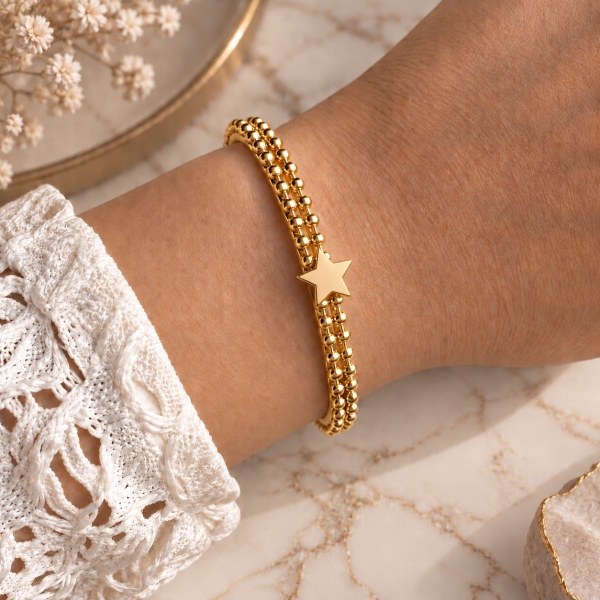 BRACCIALE NEREA CON STELLA