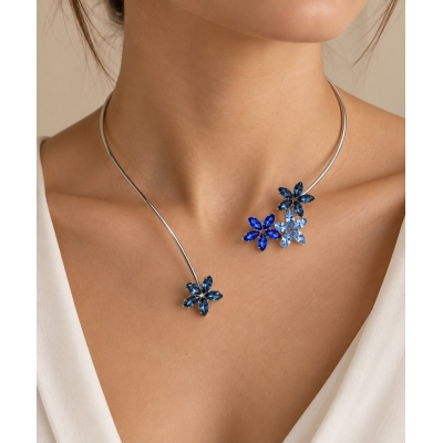COLLANA RIGIDA CON FIORE 5 PETALI