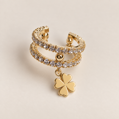 ANELLO SHINE CON QUADRIFOGLIO