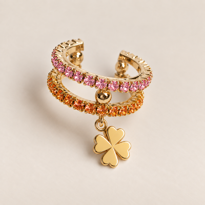 ANELLO SHINE CON QUADRIFOGLIO