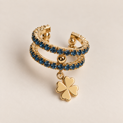 ANELLO SHINE CON QUADRIFOGLIO