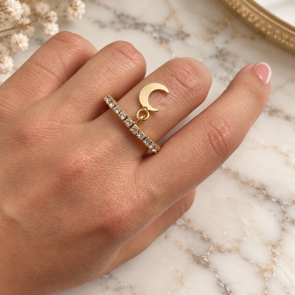 ANELLO STARLIGHT CON LUNA