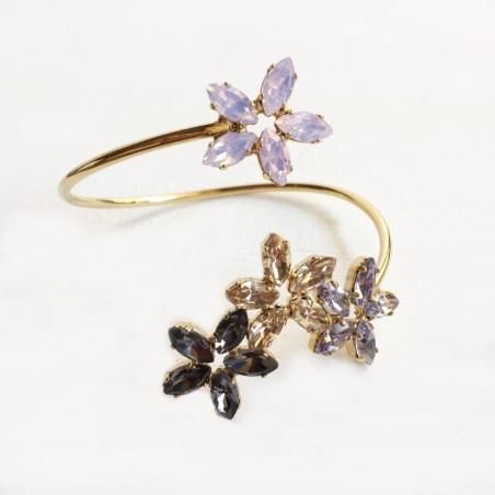 BRACCIALE RIGIDO CON FIORE 5 PETALI