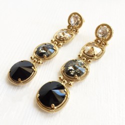 ORECCHINI CON SWAROVSKI A GRADAZIONE ORECCHINI CON SWAROVSKI A GRADAZIONE